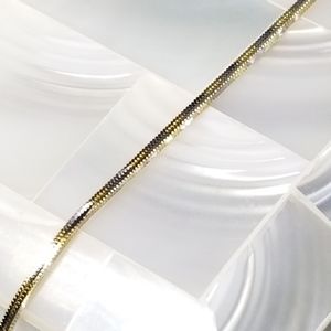 Solid 10kt Diamond Cut Square Snake Chain  18"